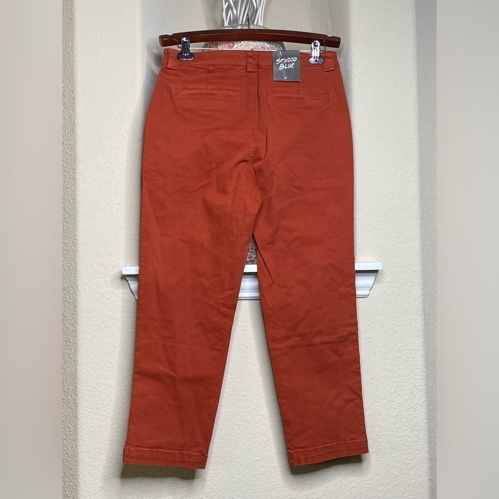 Studio Blue Women’s Burnt Orange High-rise Pants Size 30 - Picture 2 of 6